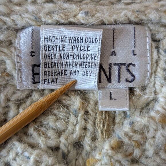 VTG Casual Elements Cozy Granny Coastal Sailor Nautical Fisherman Chic Sweater L - Picture 8 of 8